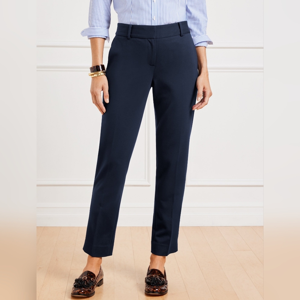 4P Talbots Petites Navy‎ Hampshire Ankle Dress Pants